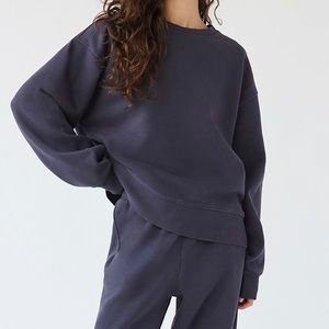 Cozy Fleece Boyfriend Crew Sweatshirt
